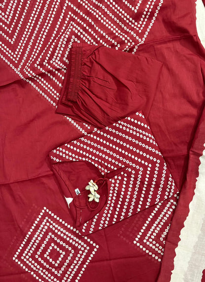 Trending Bandhani Cotton Kurta Set