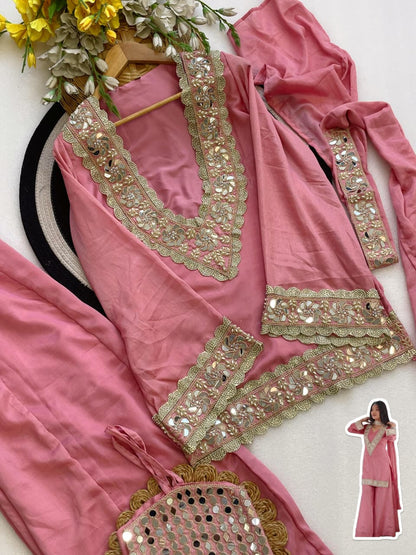 Premium Chinon 4-piece Sharara Suit Set