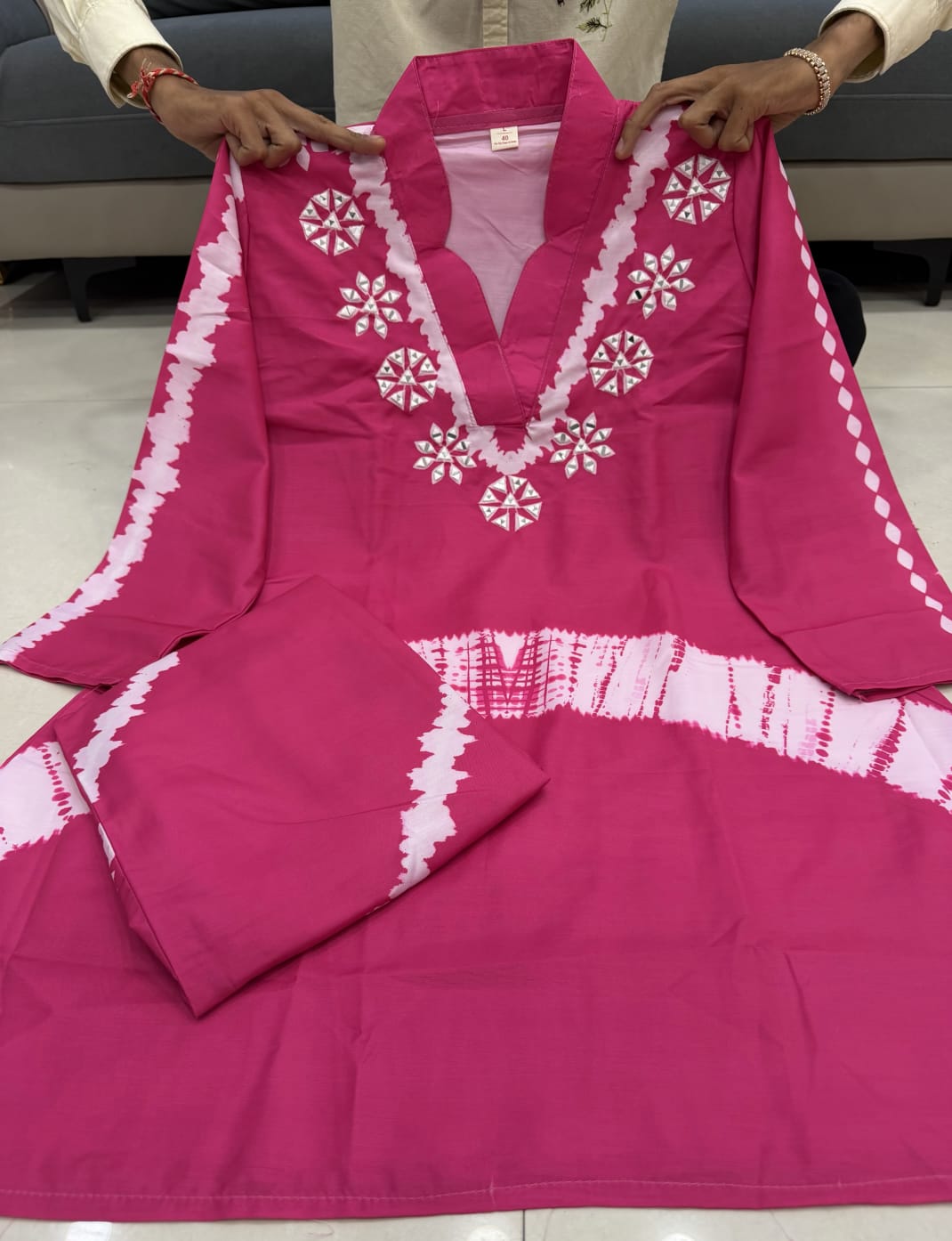 Premium Silk Co-ord Set With Handwork