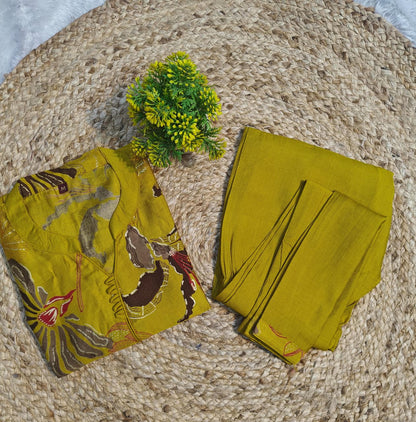 Designer Mustard Yellow Pure Viscose Co-ord Set