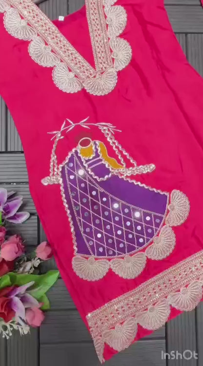 New Look Festive Top, Pant & Dupatta Set