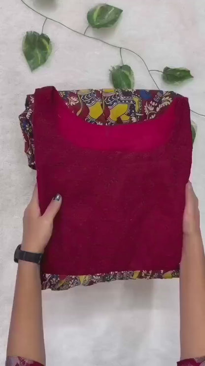 Charming Traditional Kalamkari Anarkali Dress
