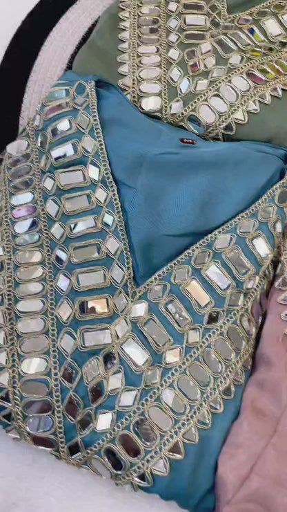Real Mirror Work Palazzo Set