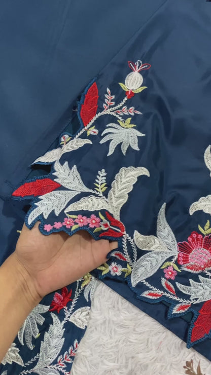 Designer Co-Ord set With Embroidered Cut Work