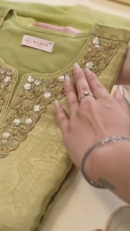 Designer Soft Kanjivaram Silk Kurta Set