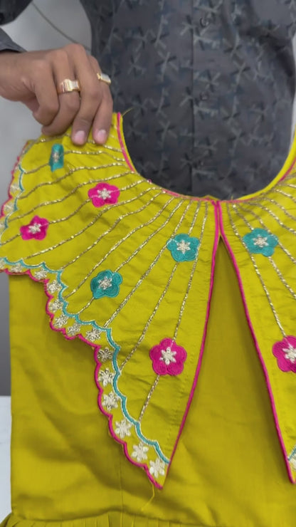 Trending Khatli Work Flared Gown