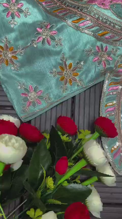 Gorgeous Ready-to-Wear Embroidered Saree