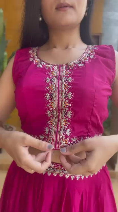 Festive Bandhej Lehenga Choli And Shrug Set