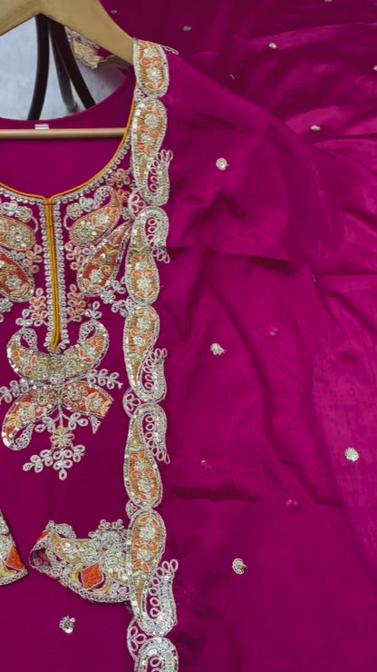 Stunning Designer 3-piece Sharara Set