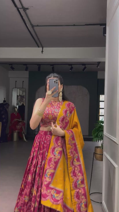 Elegant Tasar Silk Lehenga Set
