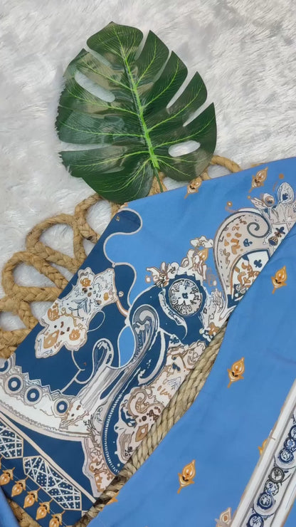 Trendy Blue Printed Co-ord Set