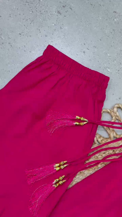 Exclusive Hand Work Mul Chanderi Gown Set