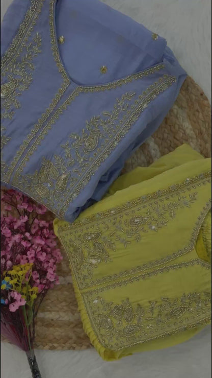 Premium Mal Chanderi 3-piece Set
