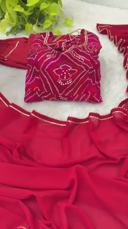Gorgeous Bandhani Gown Set